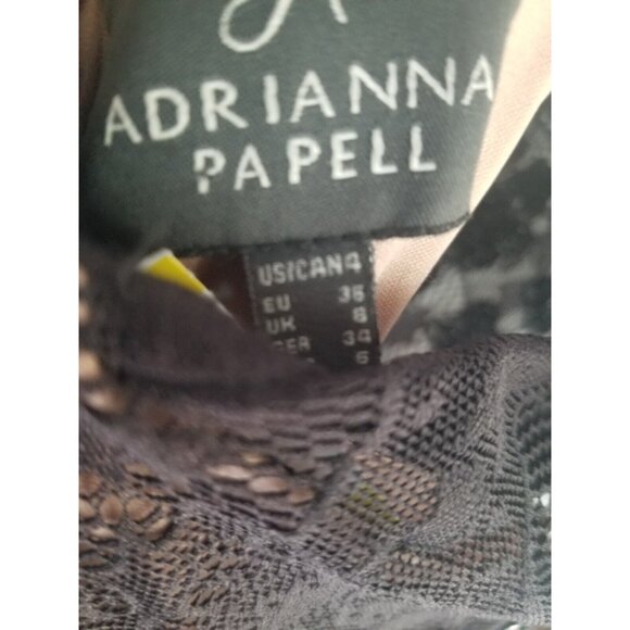 Adrianna Papell Black, beaded, lace dress; Size 4; Cocktail, party, wedding - Picture 5 of 5